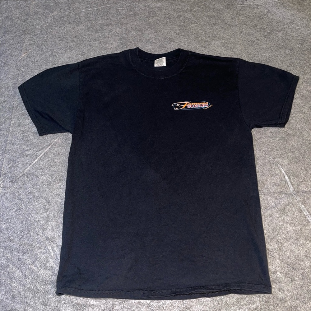 Famous Guitars Black Graphic Rock Tee Size Medium